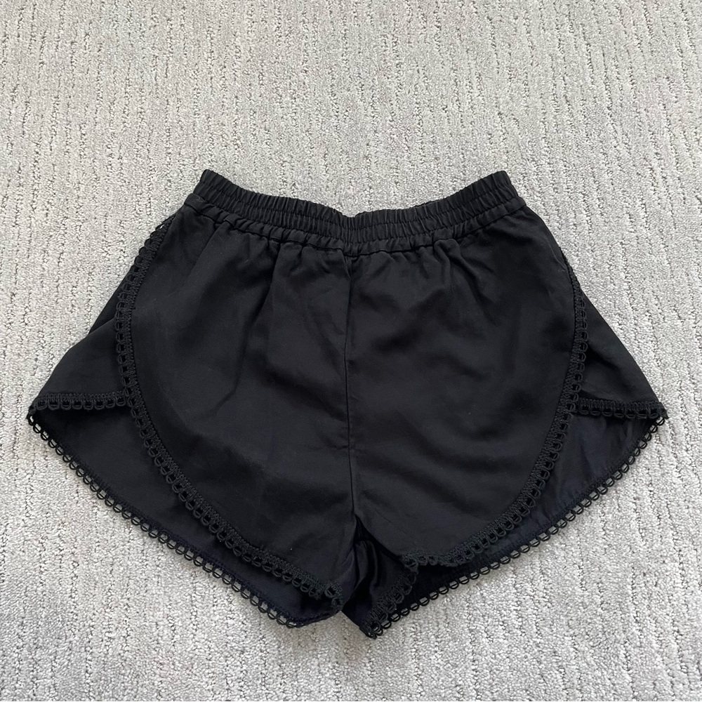 H&M Black Elastic Waistband Shorts Size 2